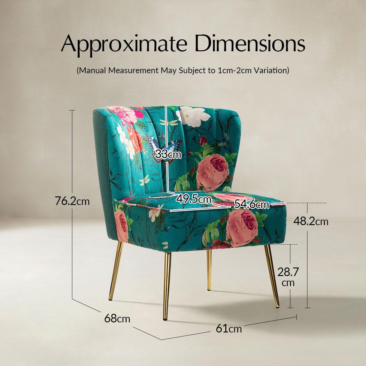 Coraline Elegant Comfort in a Wingback Floral Accent Chair