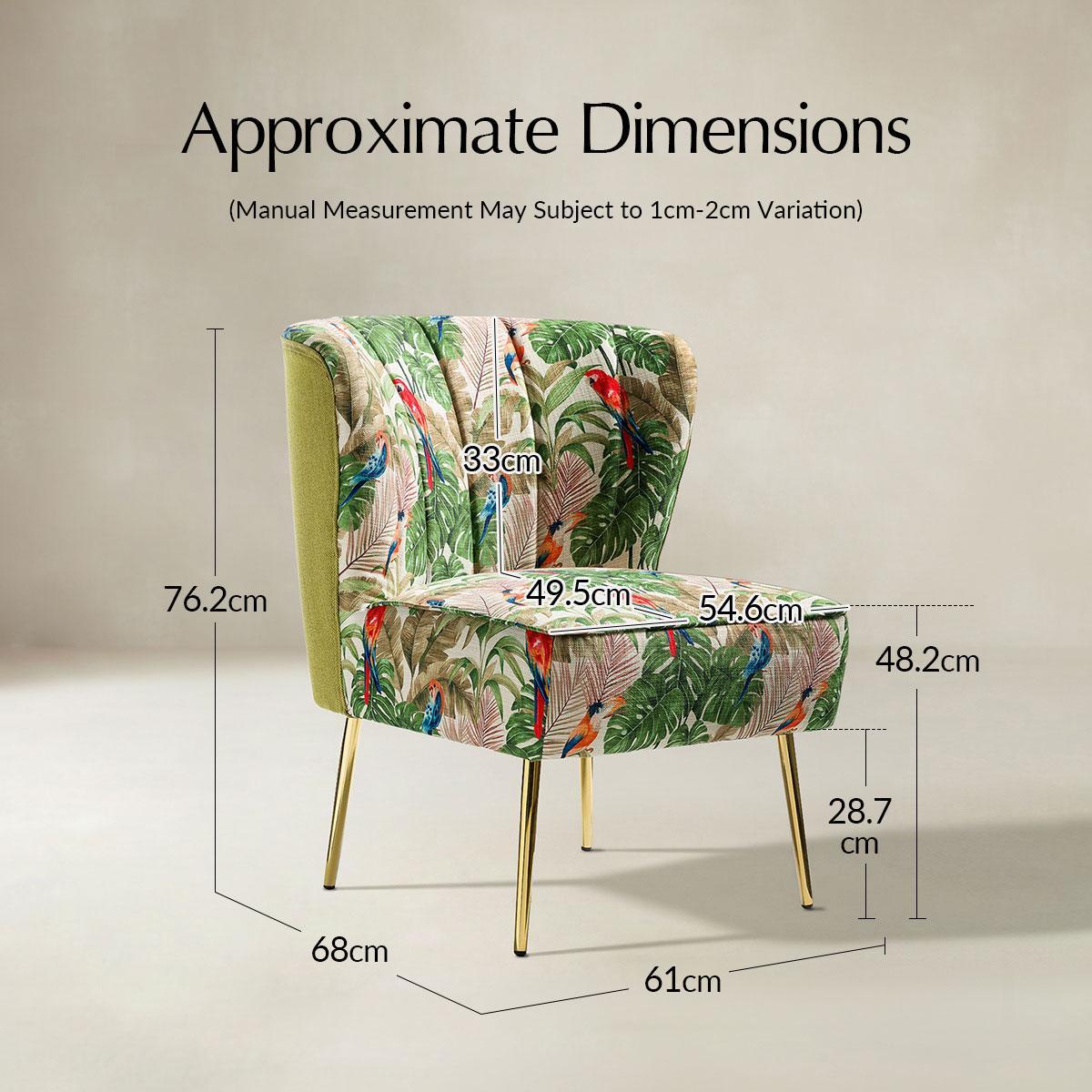 Coraline Elegant Comfort in a Wingback Floral Accent Chair