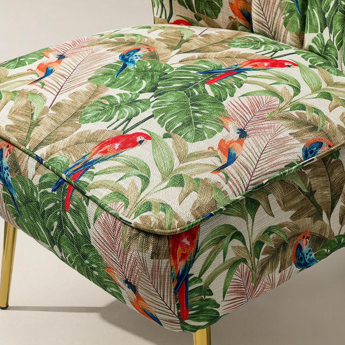 Coraline Elegant Comfort in a Wingback Floral Accent Chair