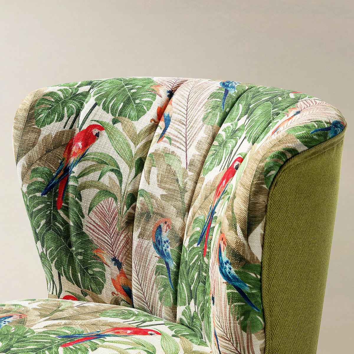Coraline Elegant Comfort in a Wingback Floral Accent Chair