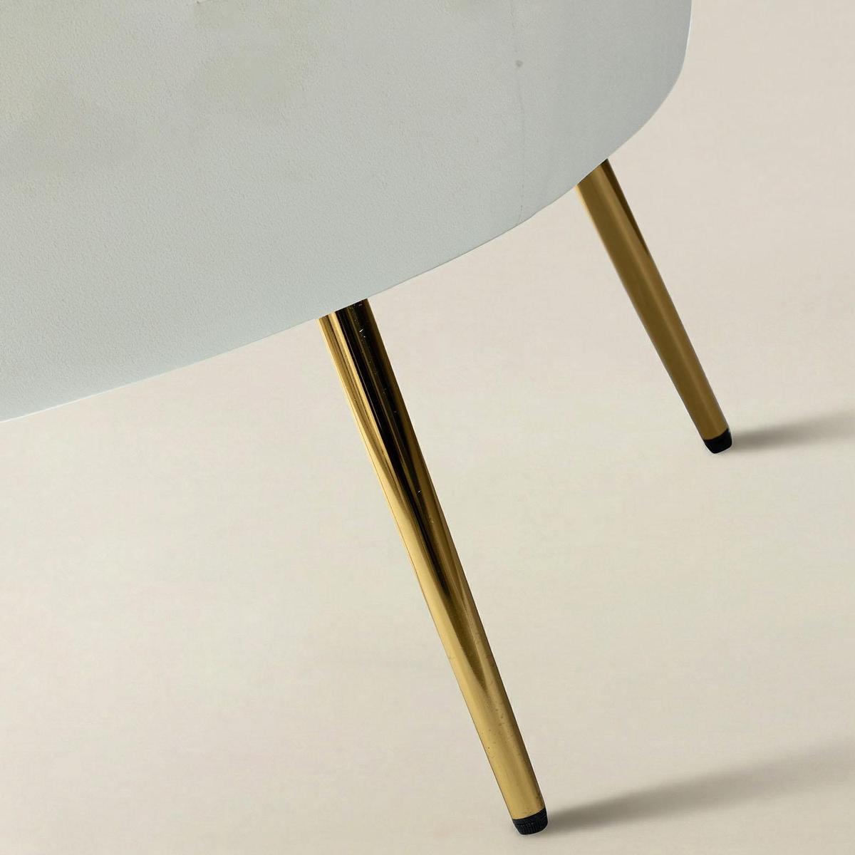 Evelia Velvet Scalloped Barrel Chair with Shell Shaped Back