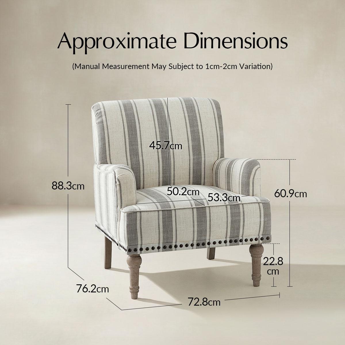 Lecce Farmhouse Armchair with Elegantly Legs