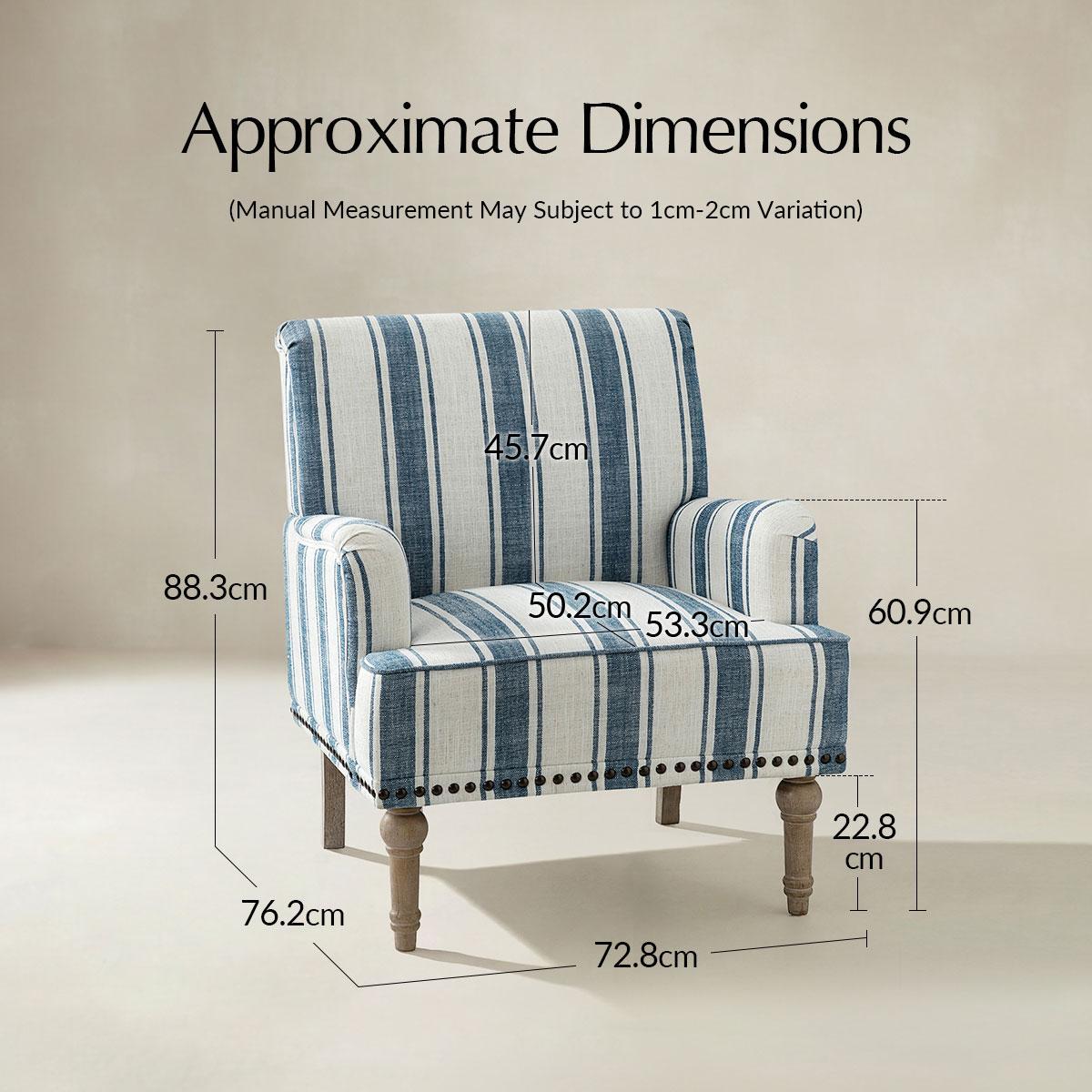 Lecce Farmhouse Armchair with Elegantly Legs