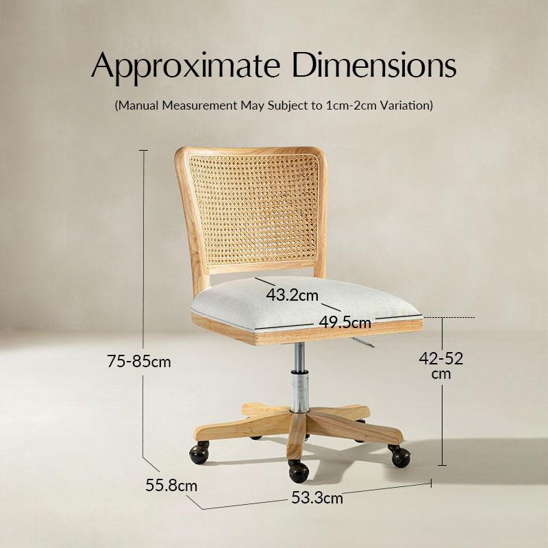 Blanca Cane Back Swivel Adjustable Height Office Chair