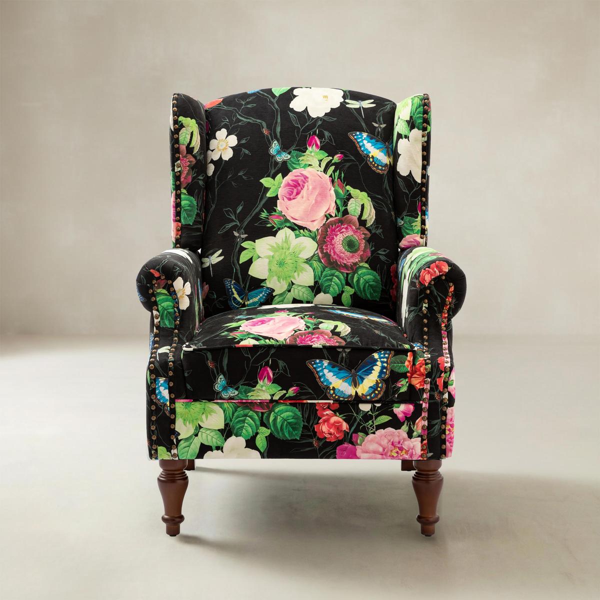 Felix Wingback Armchair with Sturdy Spindle Legs
