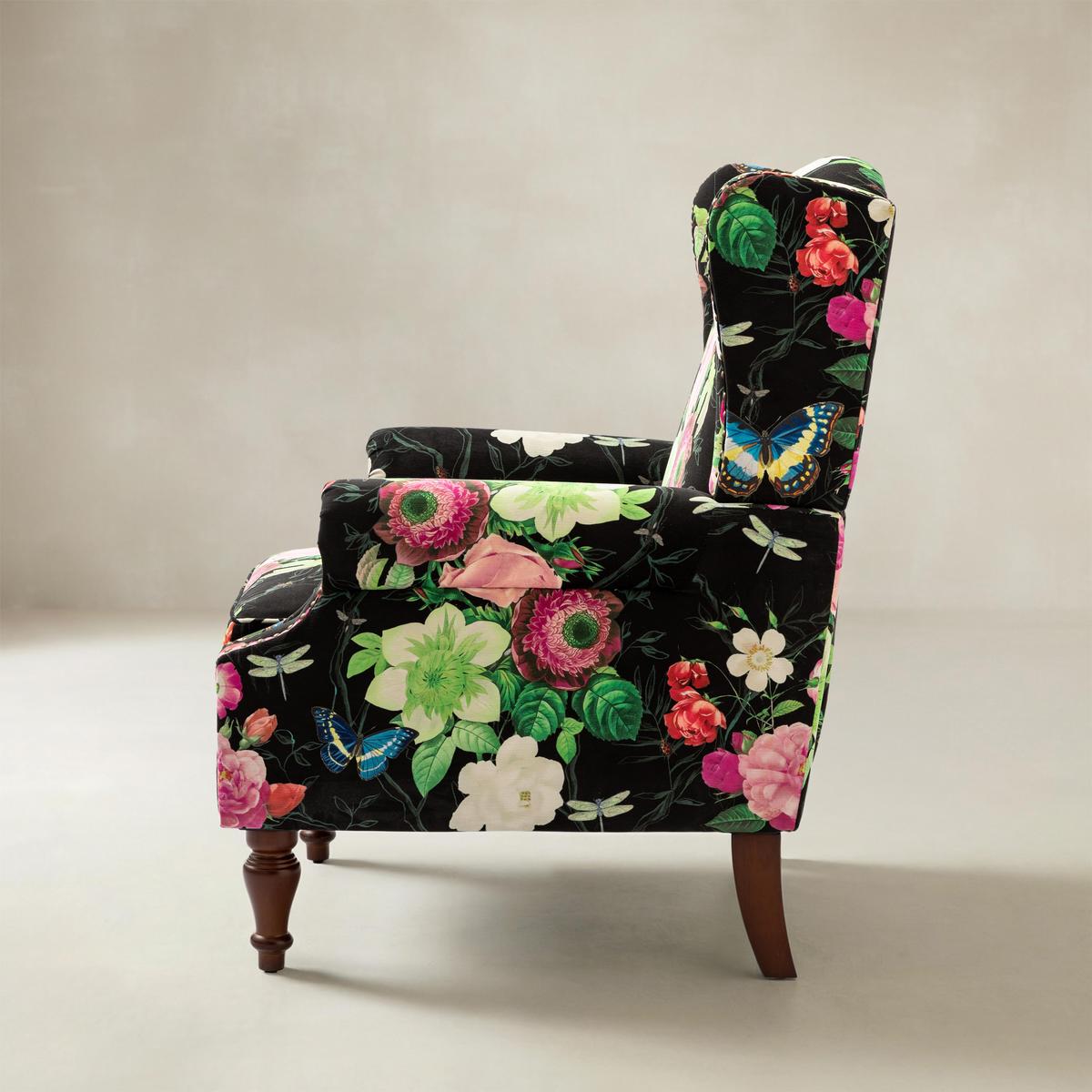 Felix Wingback Armchair with Sturdy Spindle Legs