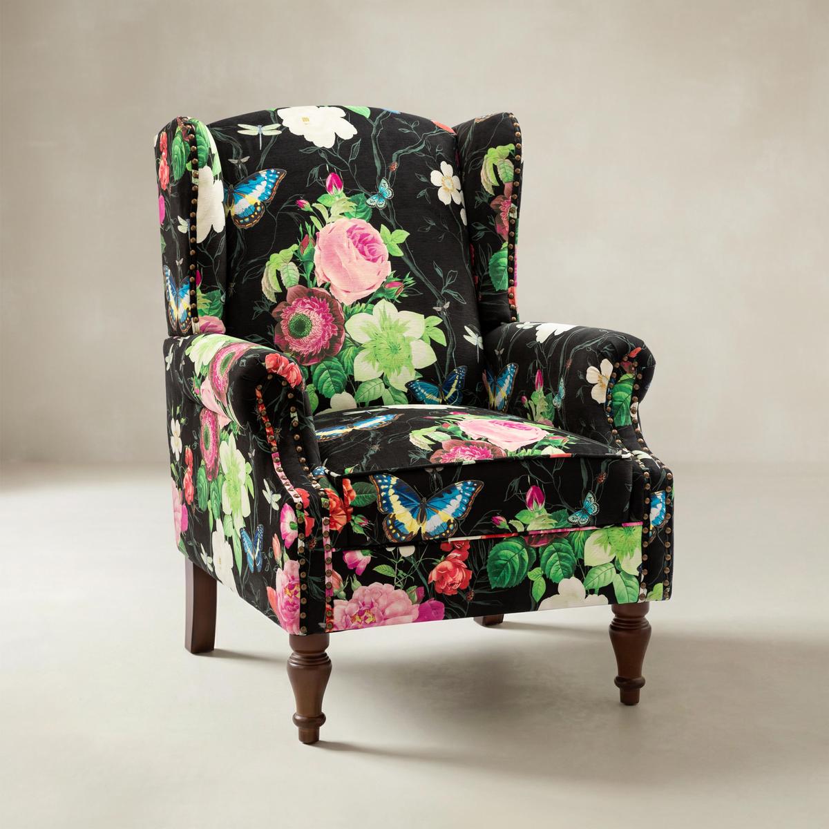 Felix Wingback Armchair with Sturdy Spindle Legs
