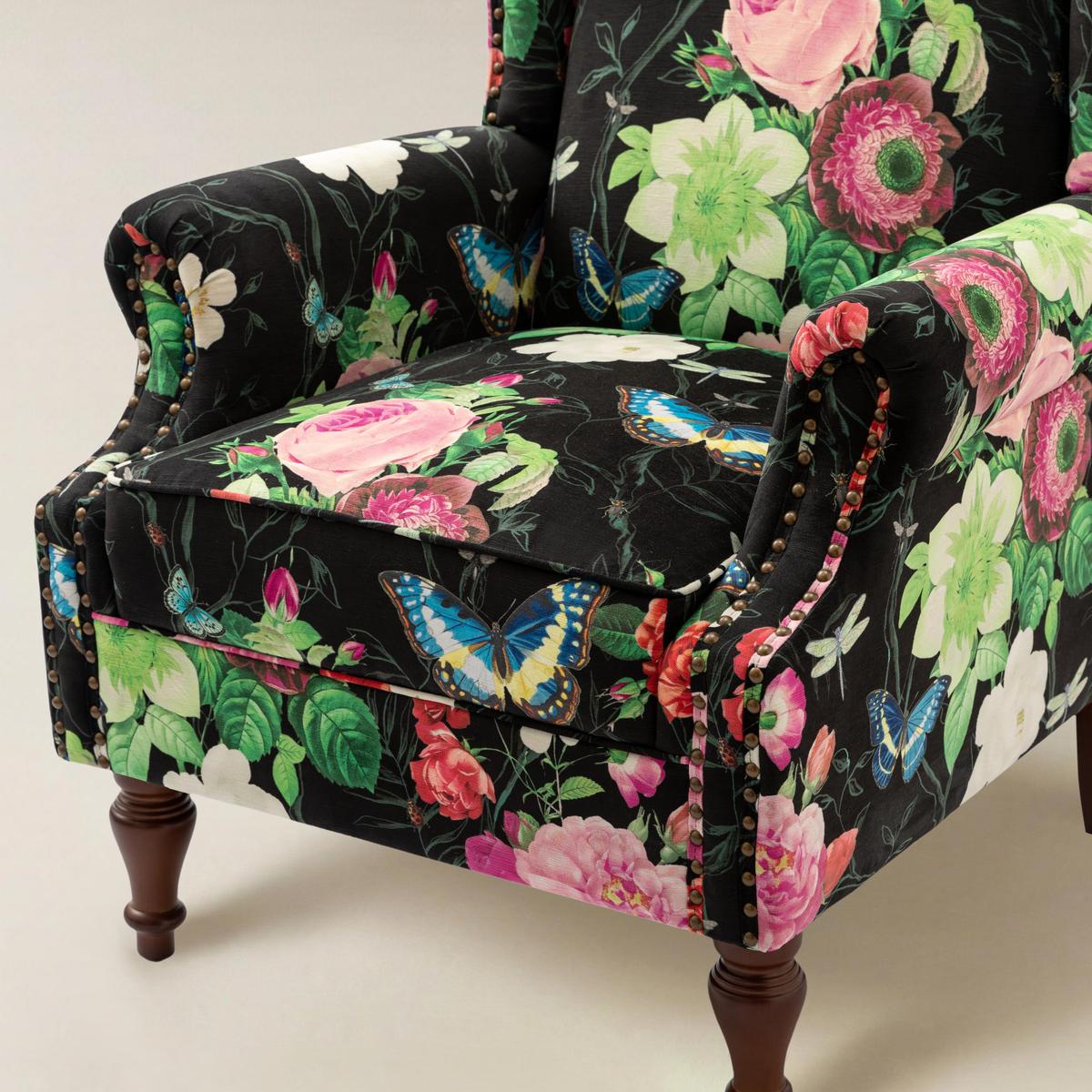 Felix Wingback Armchair with Sturdy Spindle Legs