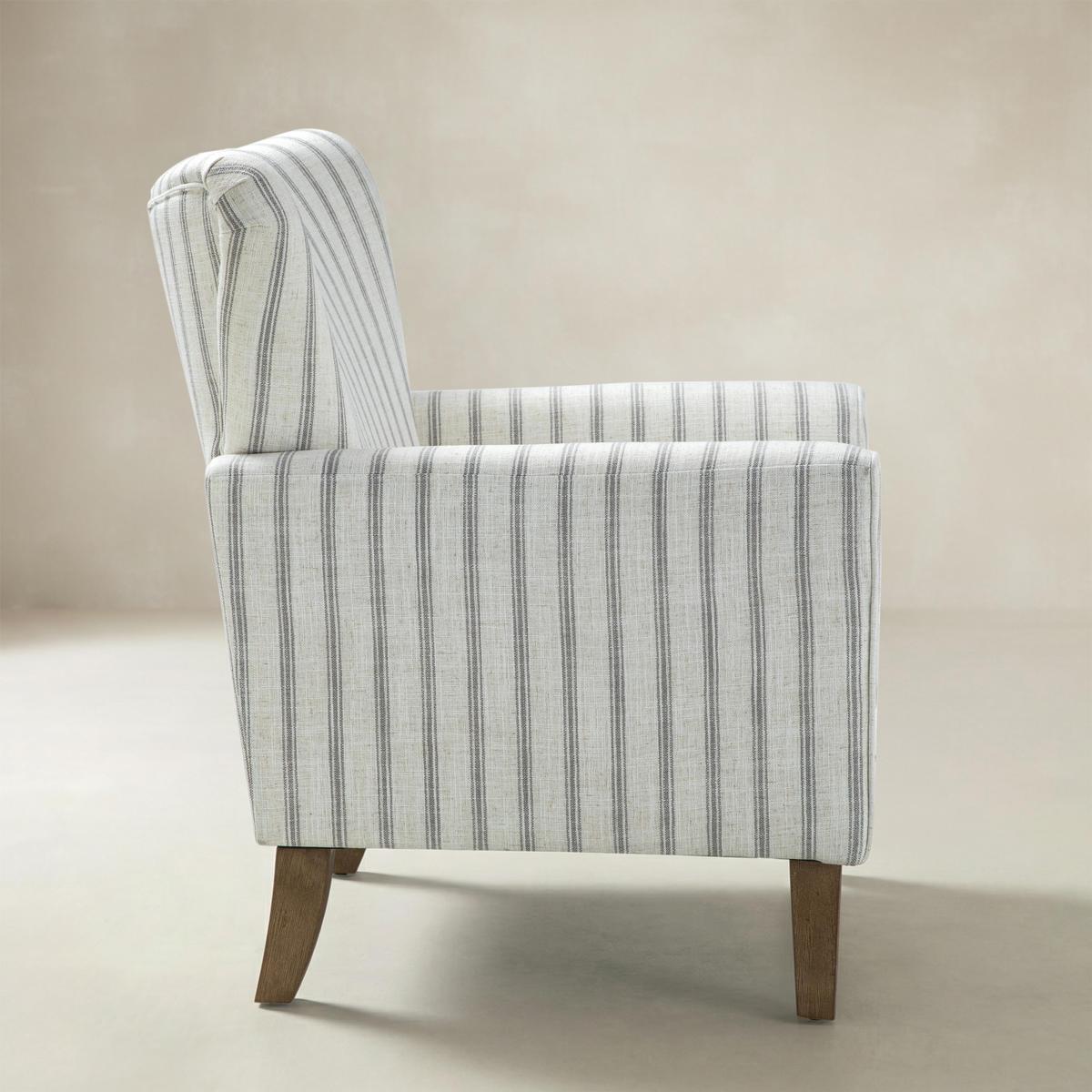 Rachel Nautical Stripe Design Wingback Armchair