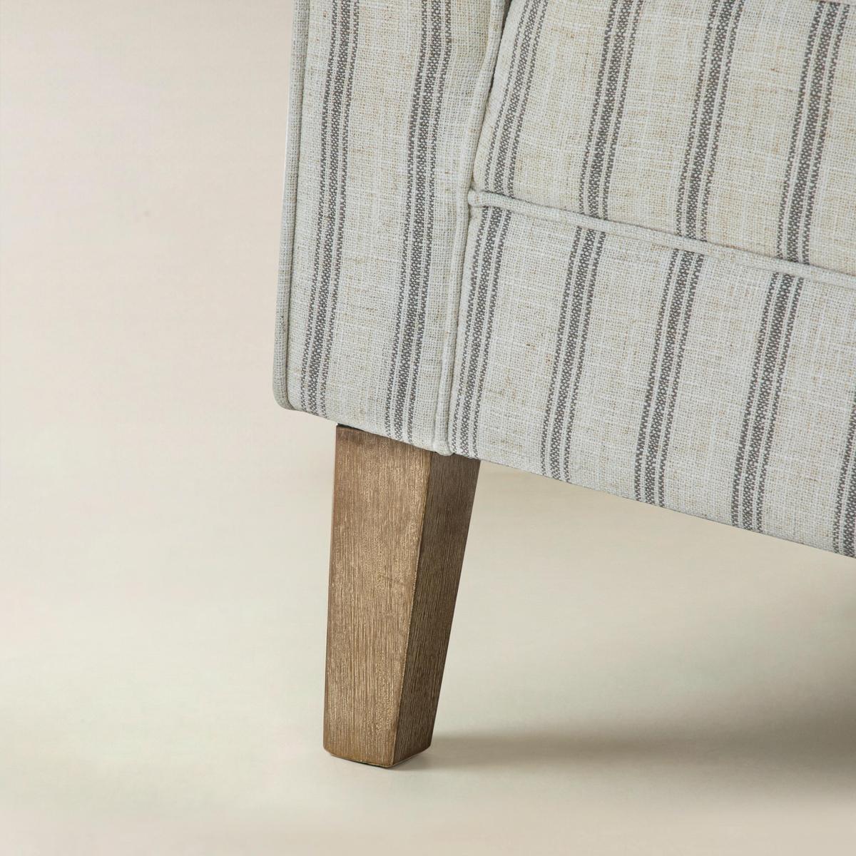 Rachel Nautical Stripe Design Wingback Armchair