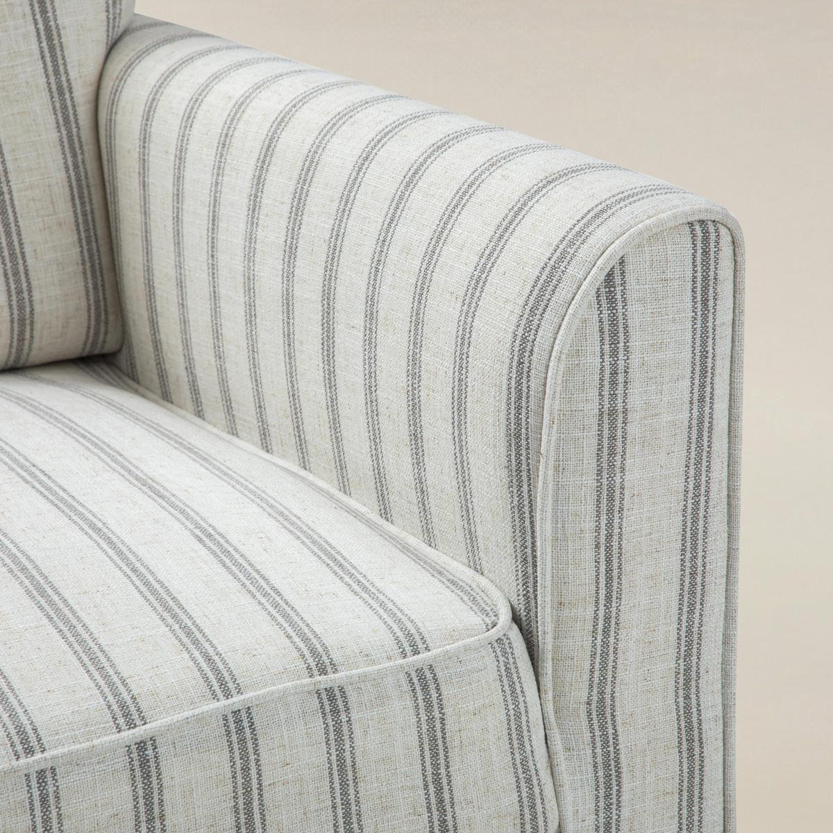 Rachel Nautical Stripe Design Wingback Armchair