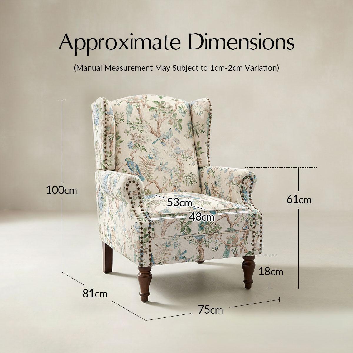 Felix Wingback Armchair with Sturdy Spindle Legs