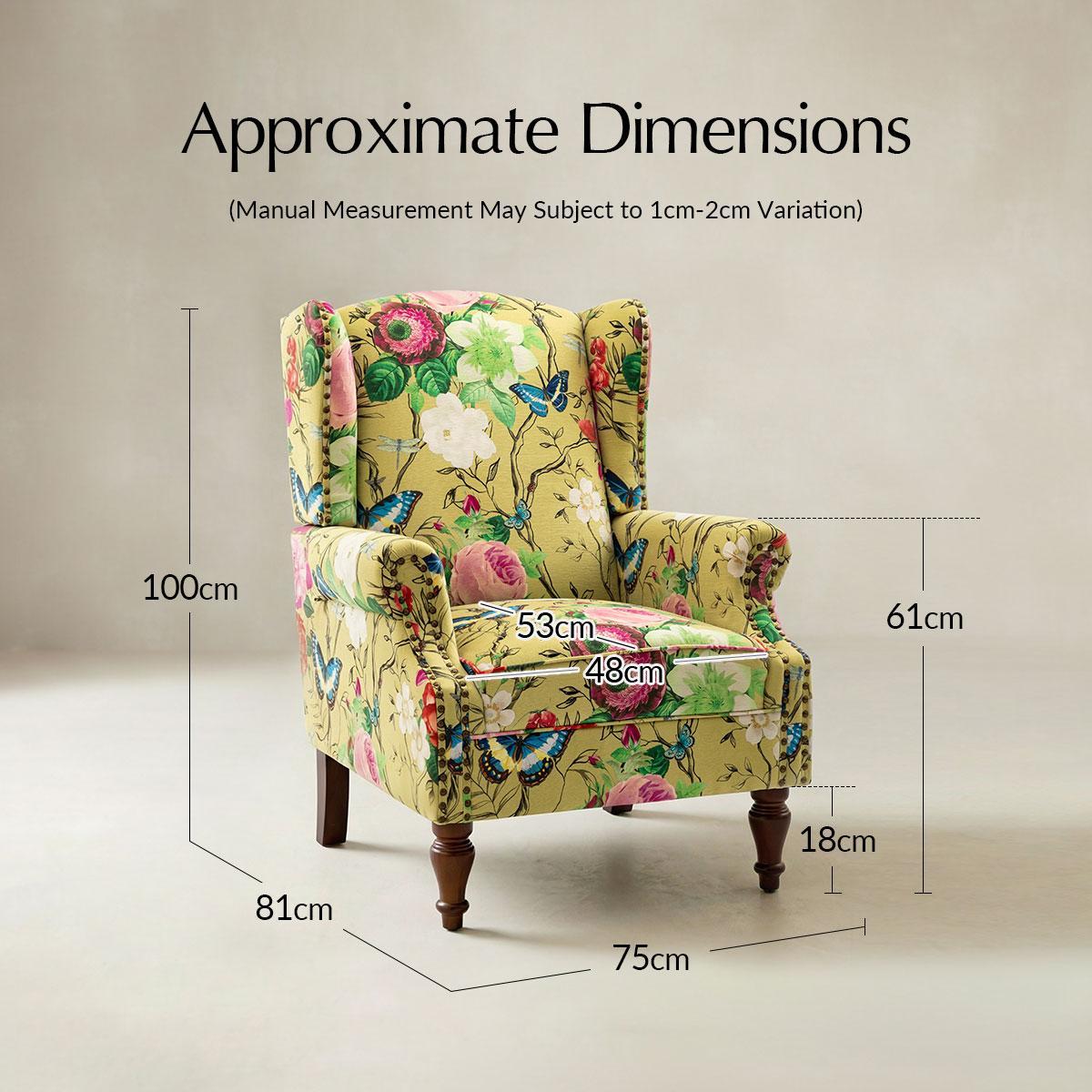 Felix Wingback Armchair with Sturdy Spindle Legs