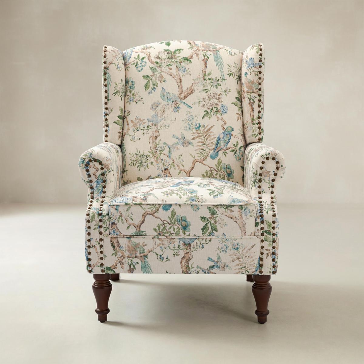 Felix Wingback Armchair with Sturdy Spindle Legs