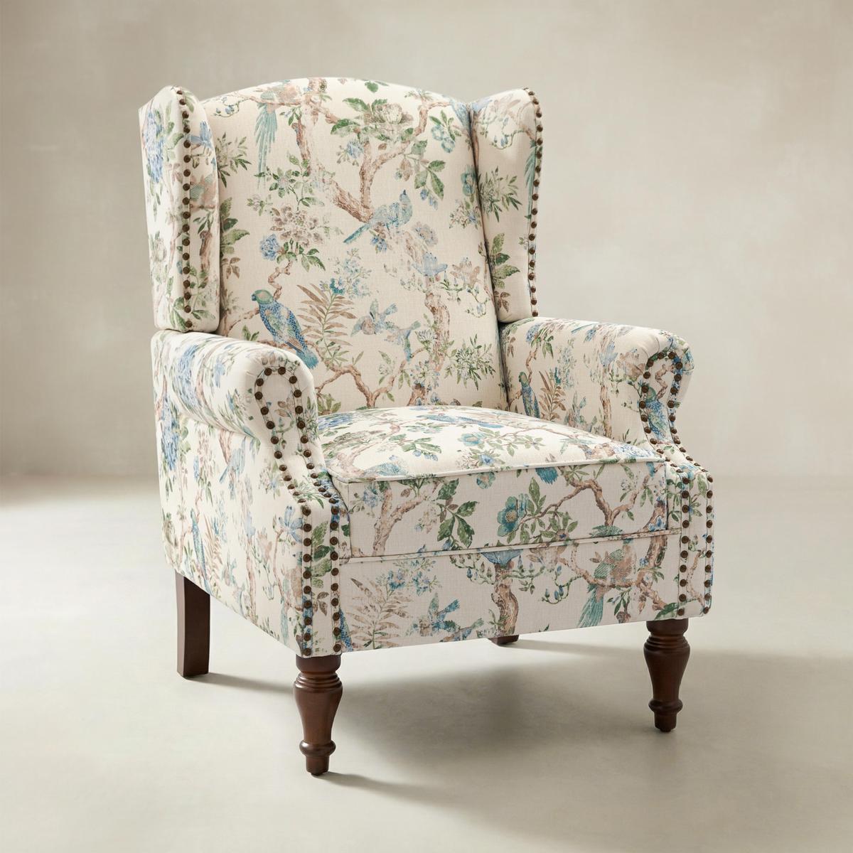 Felix Wingback Armchair with Sturdy Spindle Legs