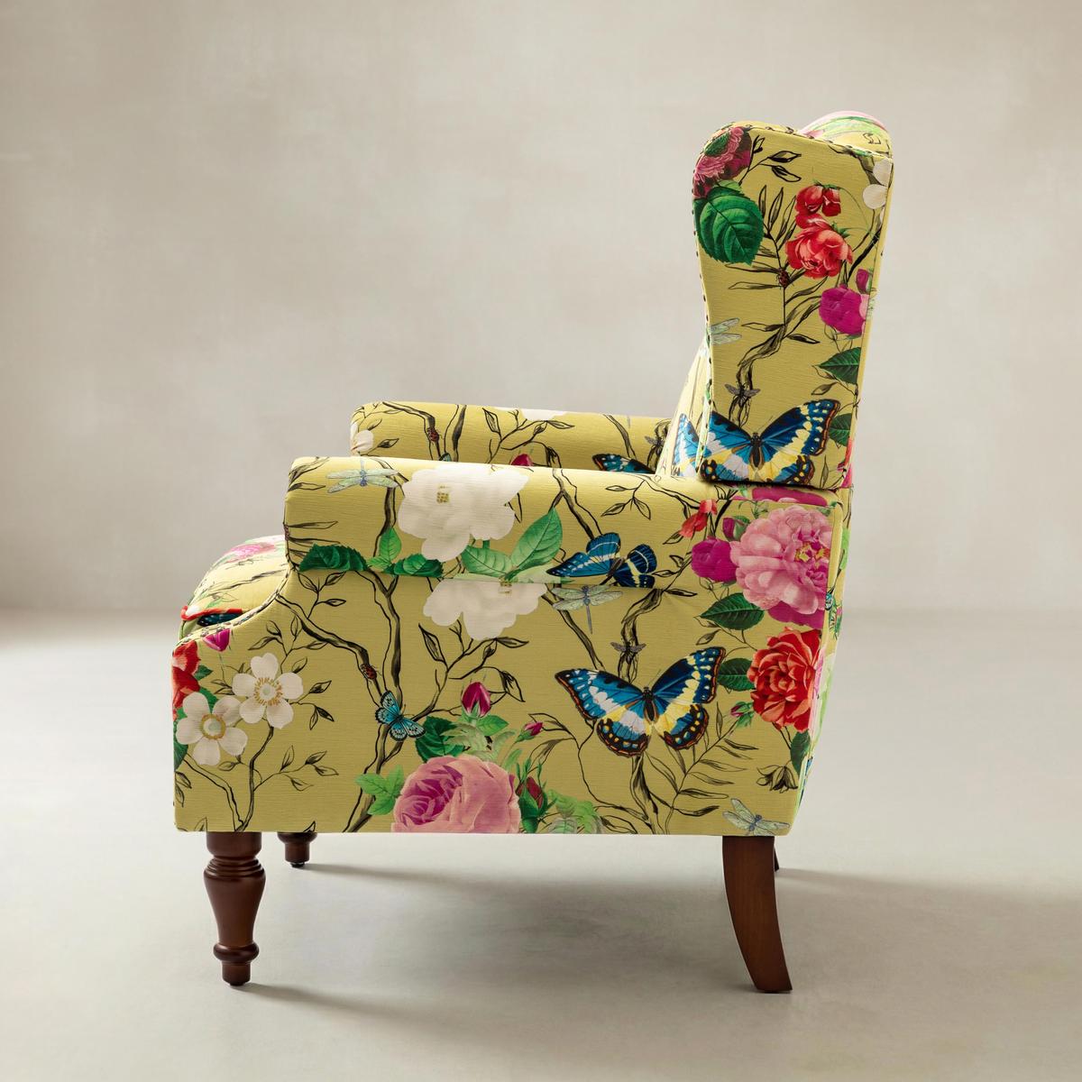 Felix Wingback Armchair with Sturdy Spindle Legs