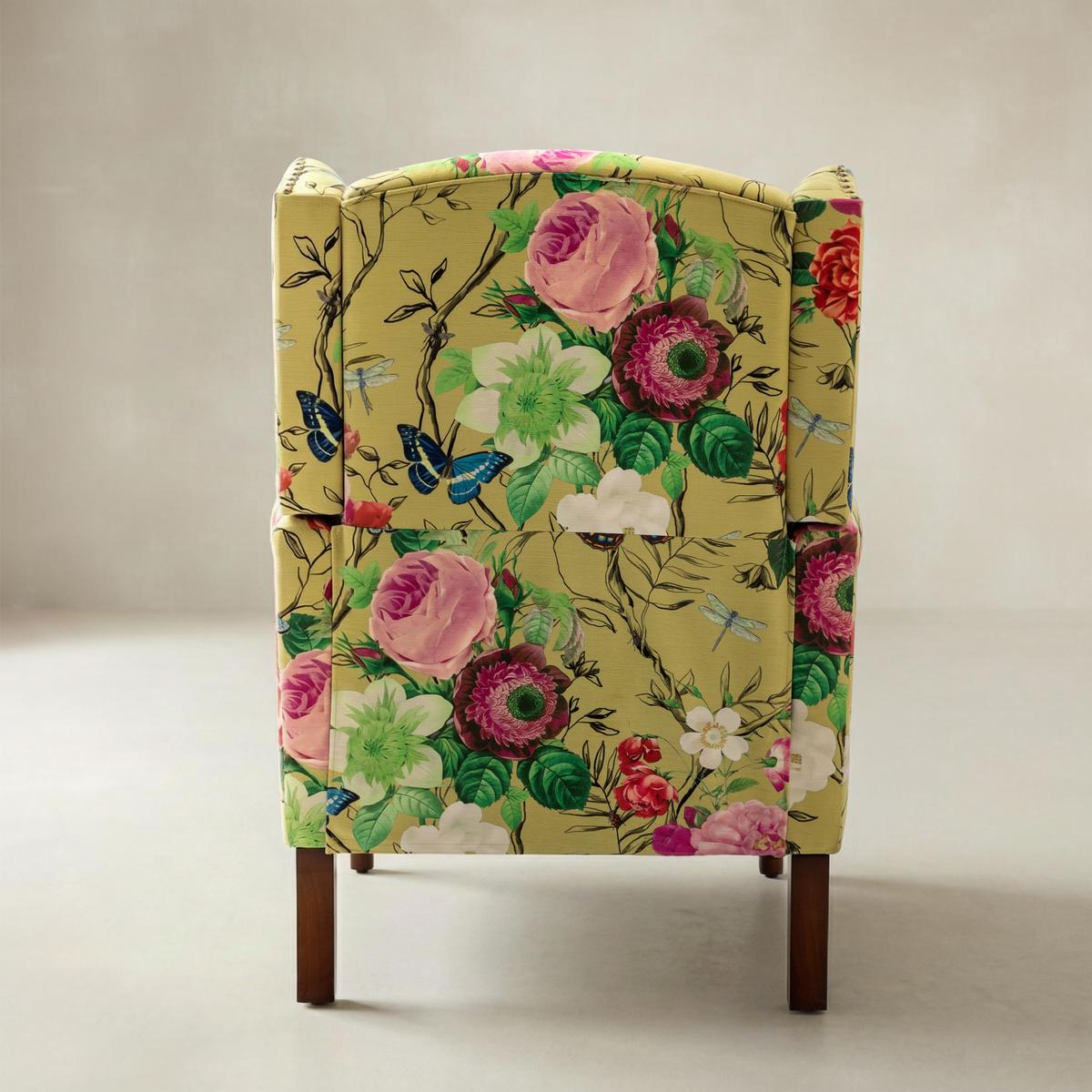 Felix Wingback Armchair with Sturdy Spindle Legs