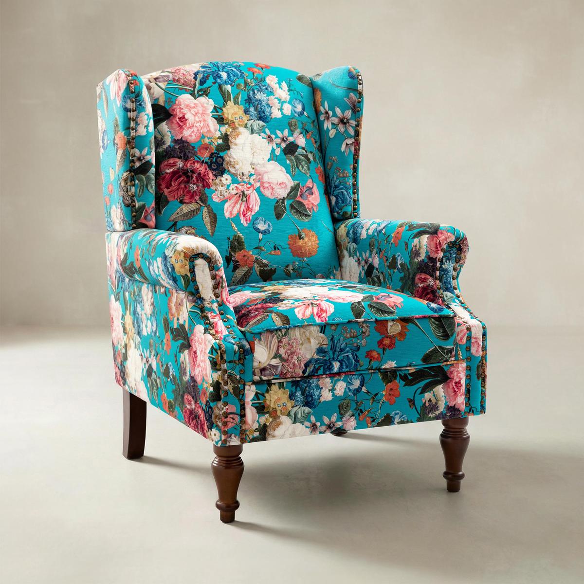 Felix Wingback Armchair with Sturdy Spindle Legs