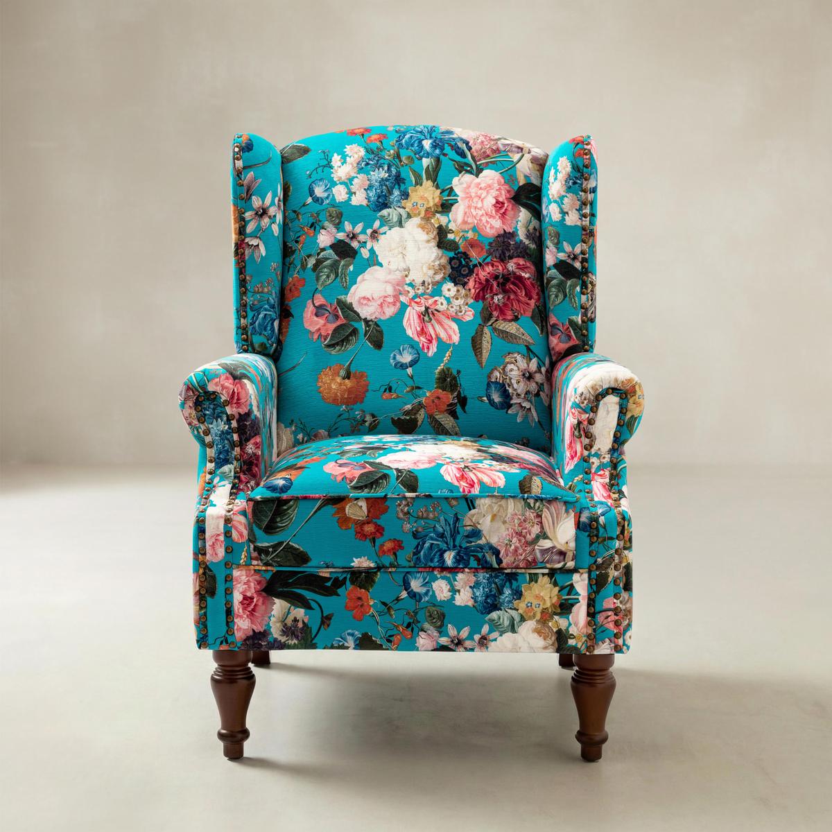 Felix Wingback Armchair with Sturdy Spindle Legs