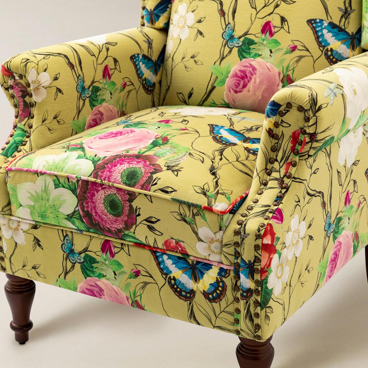 Felix Wingback Armchair with Sturdy Spindle Legs