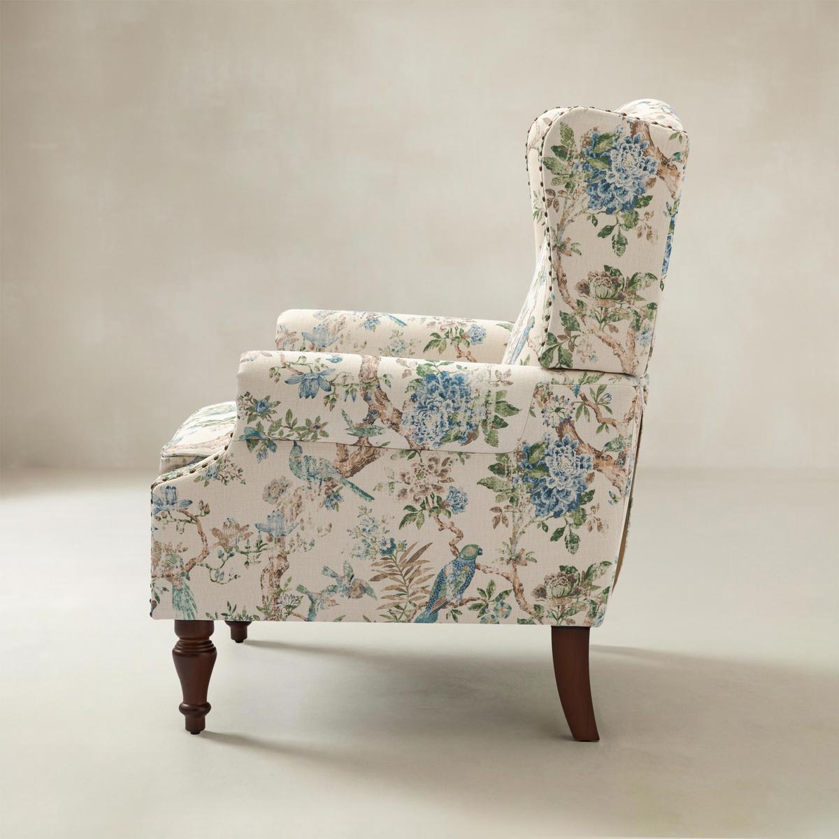 Felix Wingback Armchair with Sturdy Spindle Legs