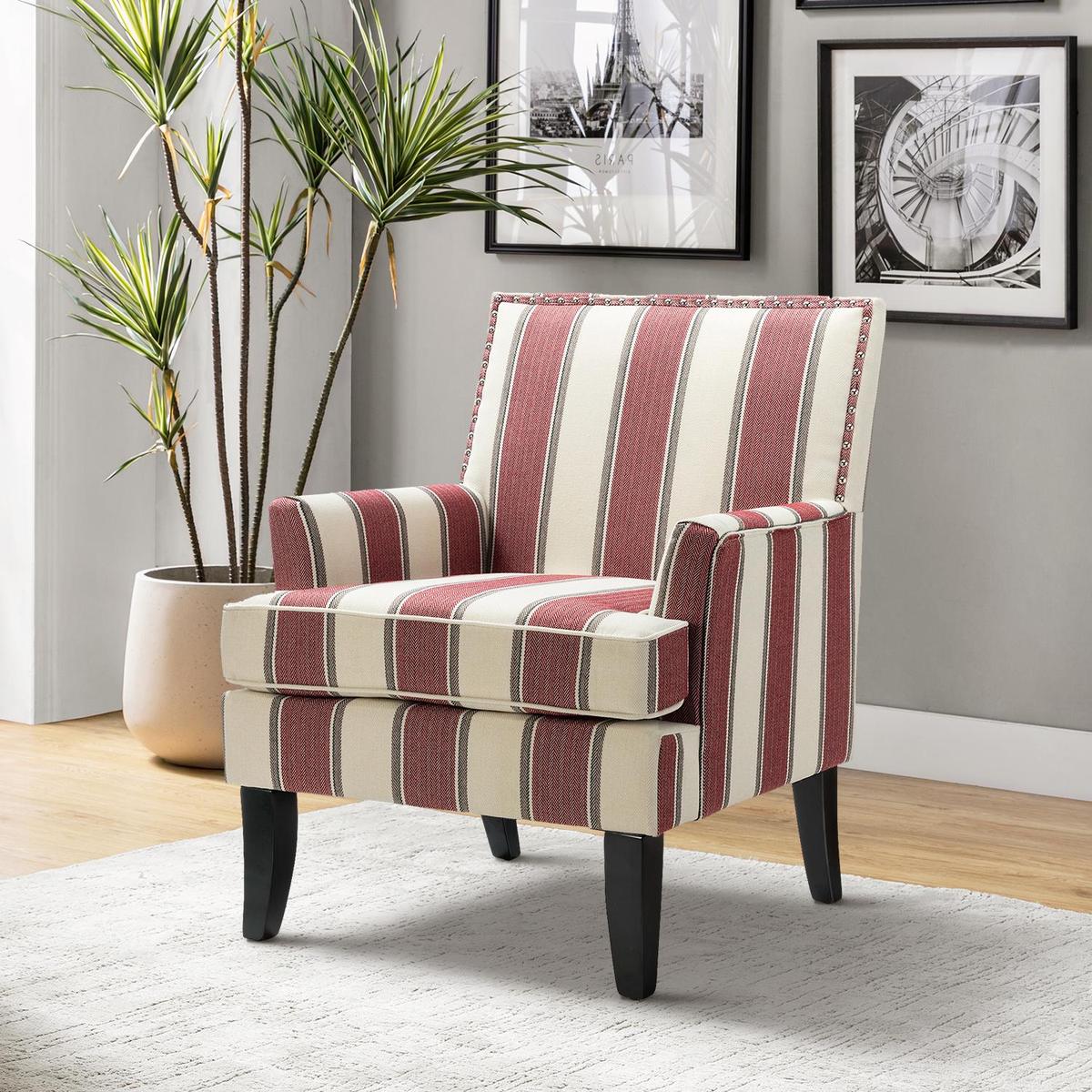 Bradley Modern Classic Armchair with Nailhead Trim