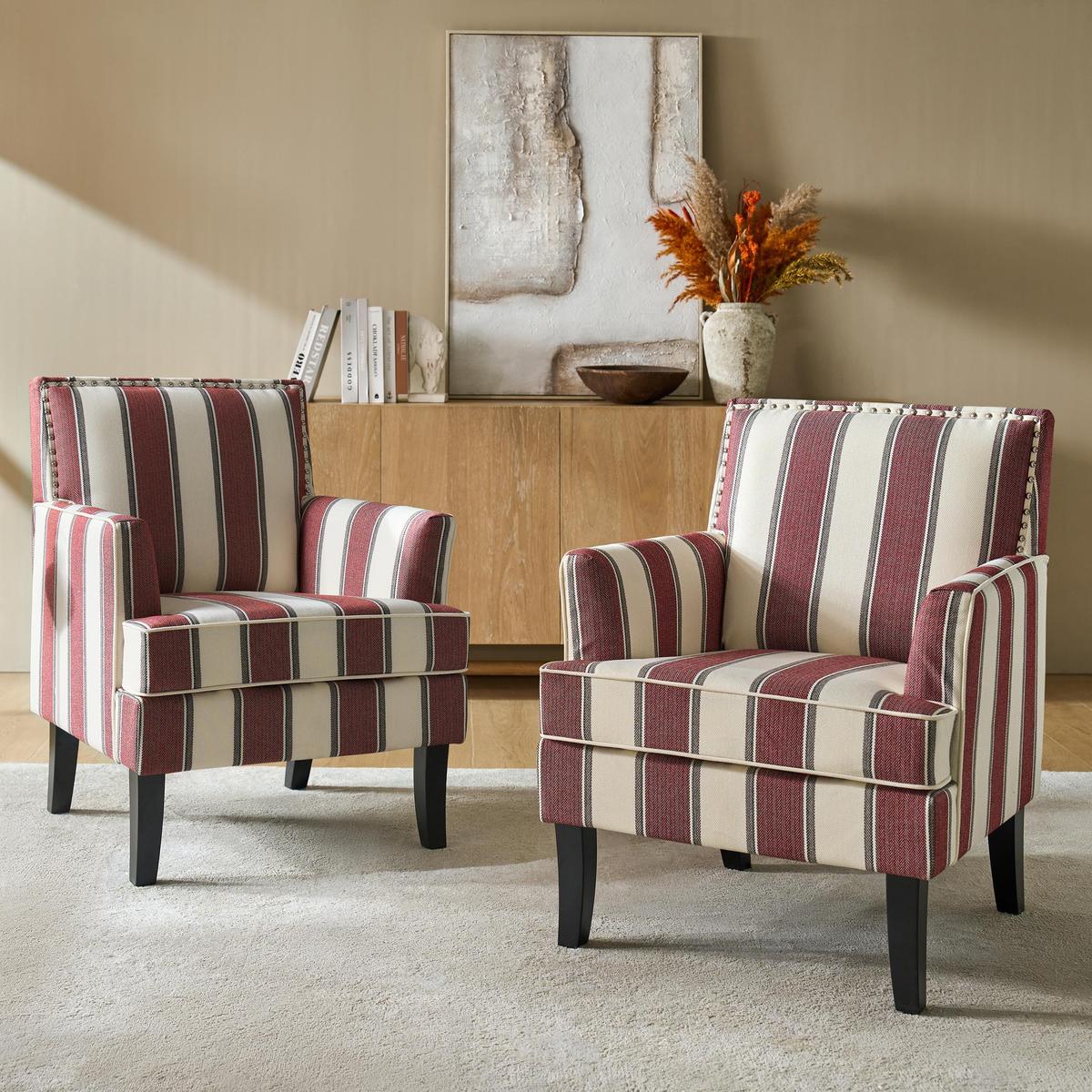Bradley Modern Classic Armchair with Nailhead Trim