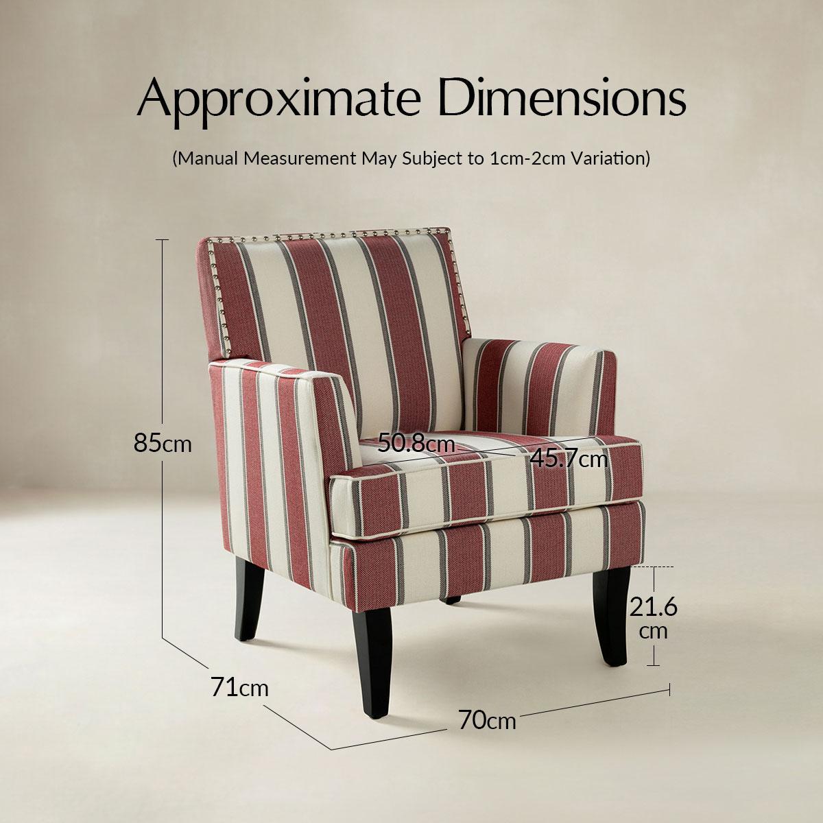 Bradley Modern Classic Armchair with Nailhead Trim