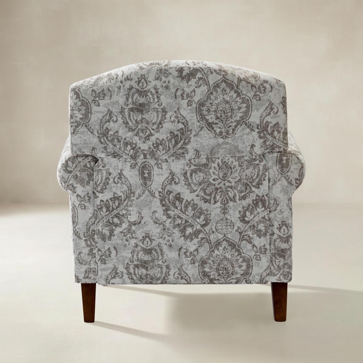 Matteo Floral Upholstered Accent Armchair with Nailhead Trim
