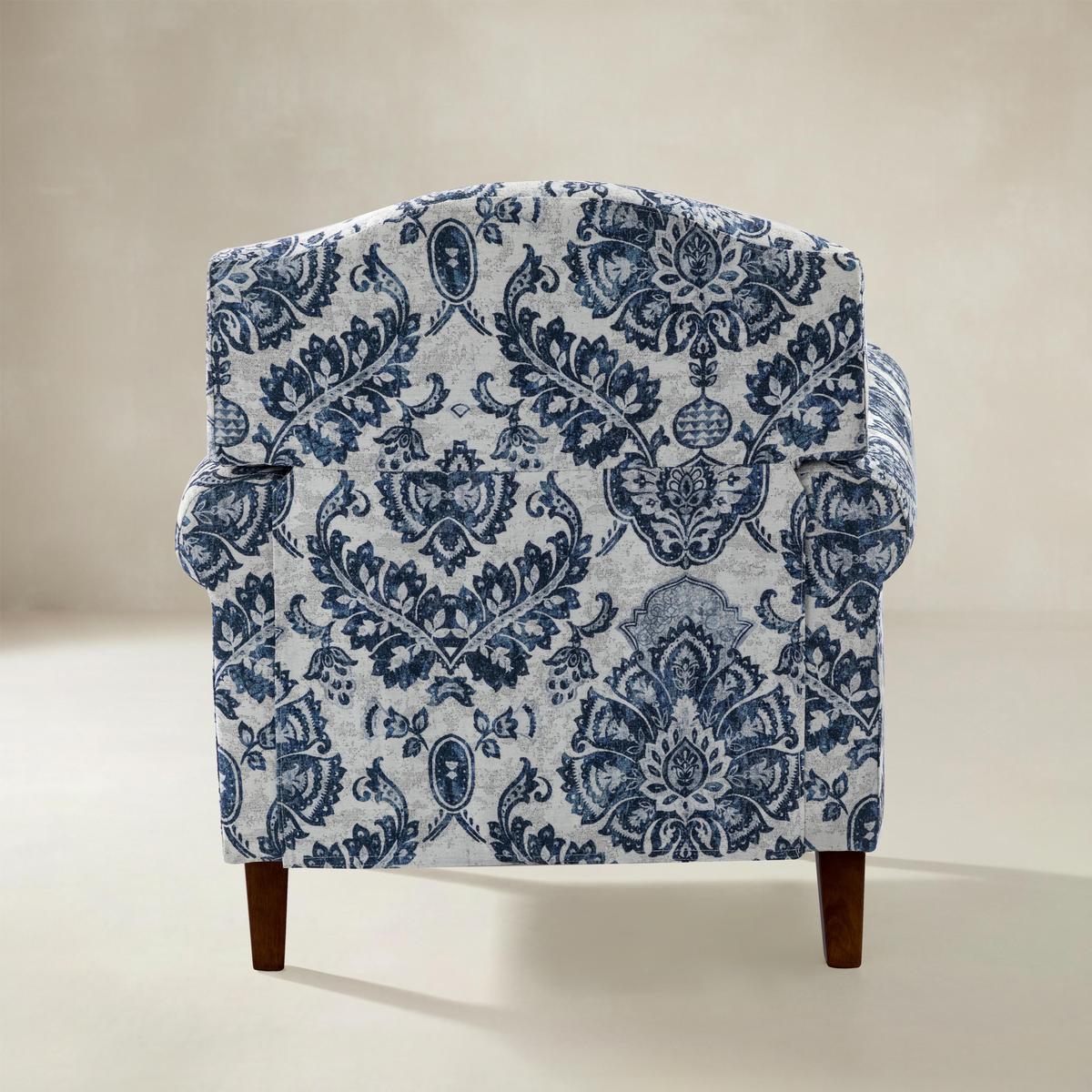 Matteo Floral Upholstered Accent Armchair with Nailhead Trim