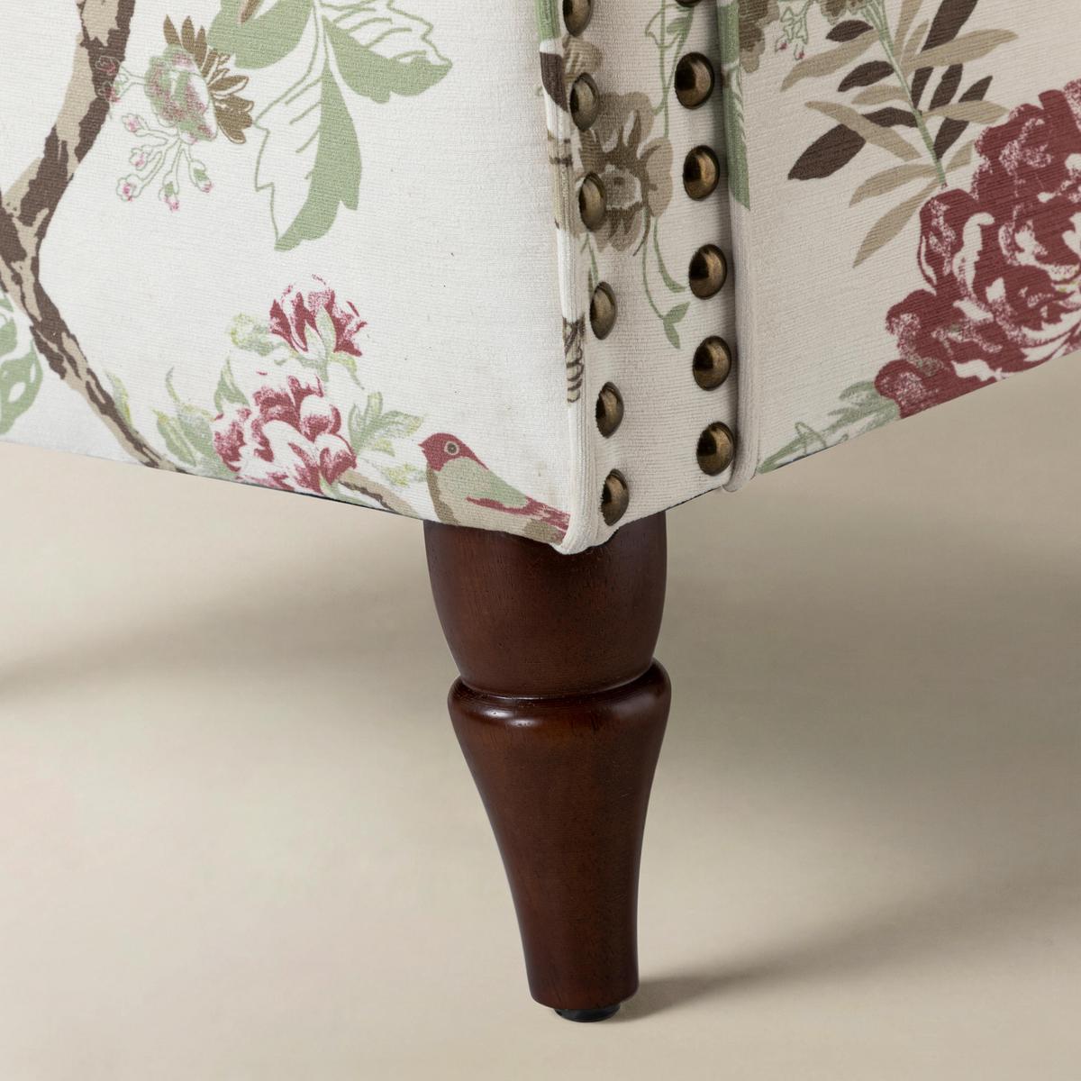 Artemisa Modern Floral Pattern Upholstered Wingback Armchair