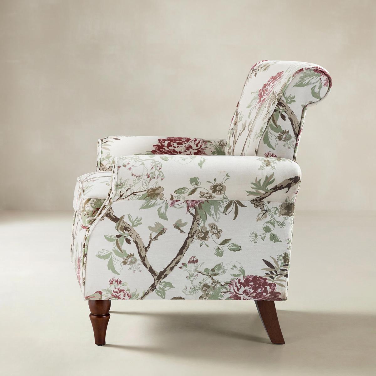Artemisa Modern Floral Pattern Upholstered Wingback Armchair