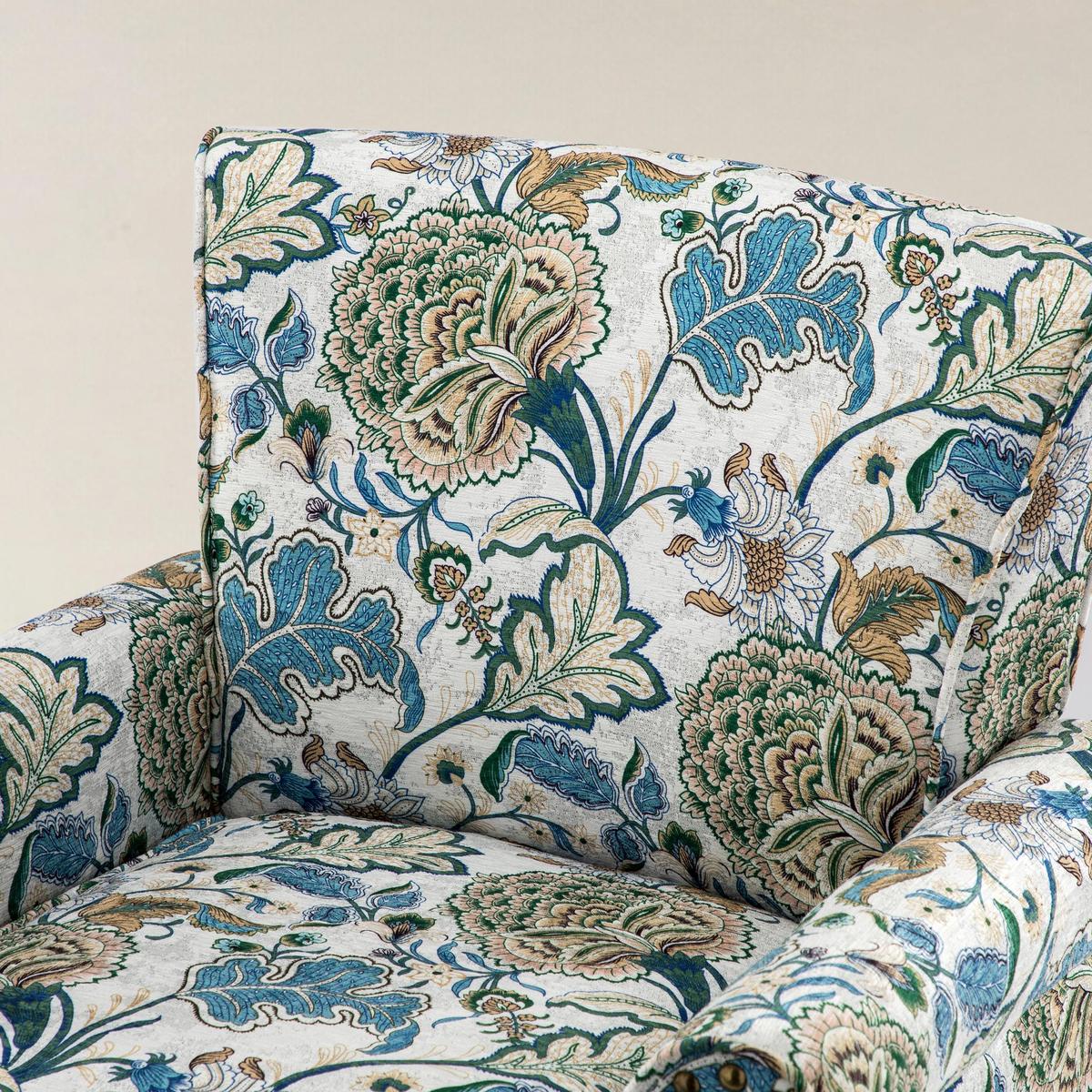 Artemisa Modern Floral Pattern Upholstered Wingback Armchair