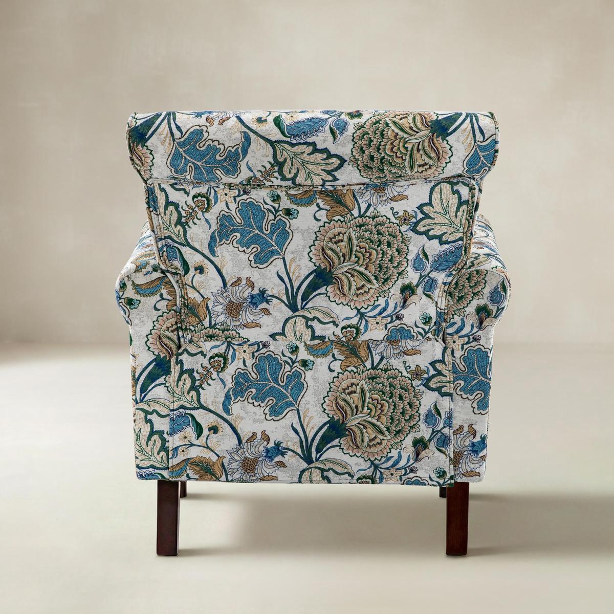 Artemisa Modern Floral Pattern Upholstered Wingback Armchair
