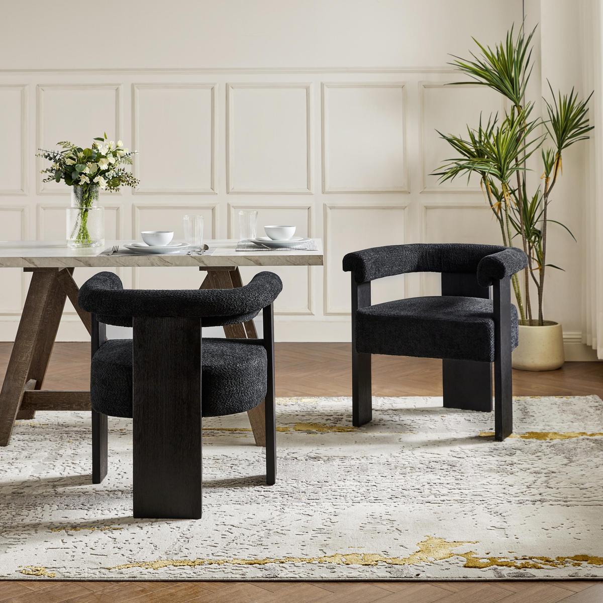 Modern Solid Wood Base Dining Chair