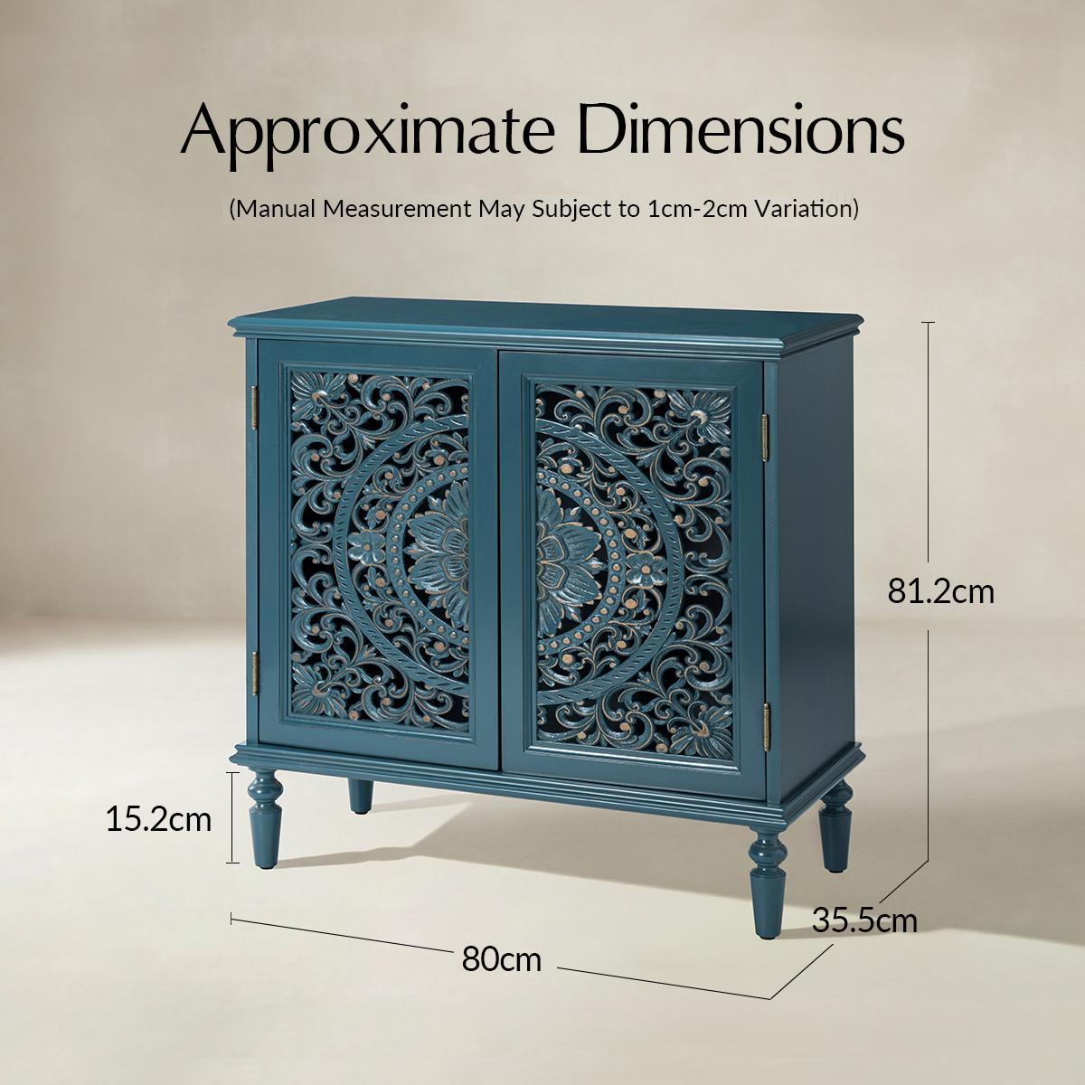 Emathides Floral 81.2 cm Tall 2-Door Accent Cabinet