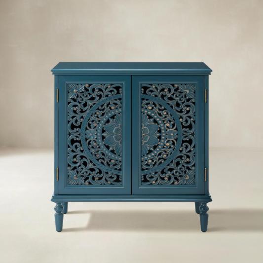 Emathides 32&amp;quot; Tall 2-Door Accent Cabinet - HULALA HOME