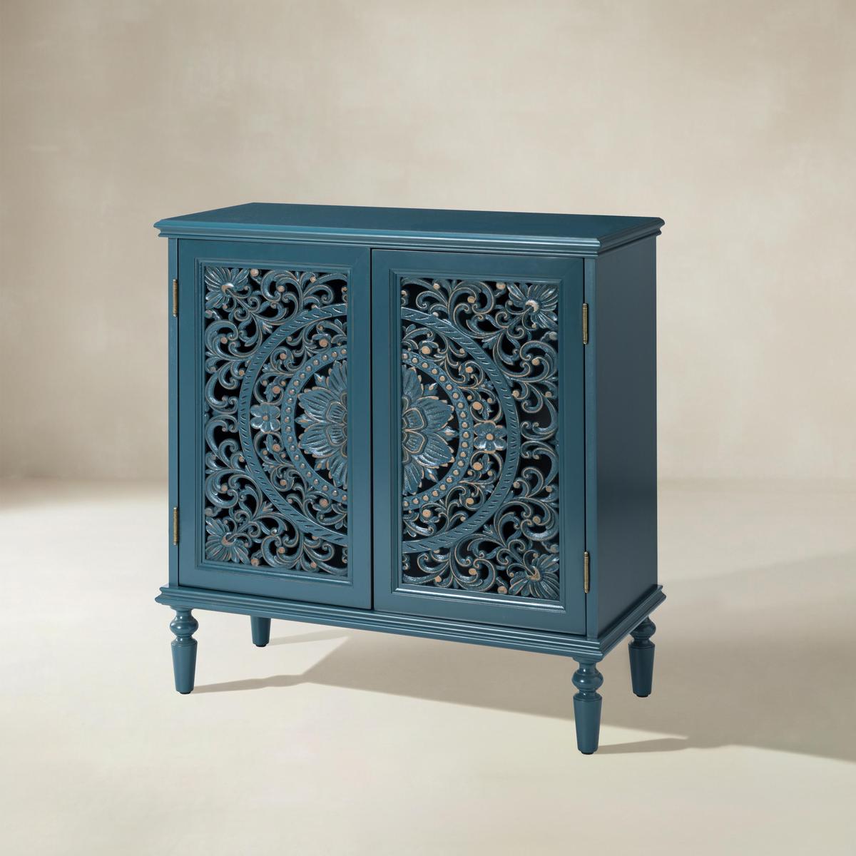 Emathides Floral 81.2 cm Tall 2-Door Accent Cabinet