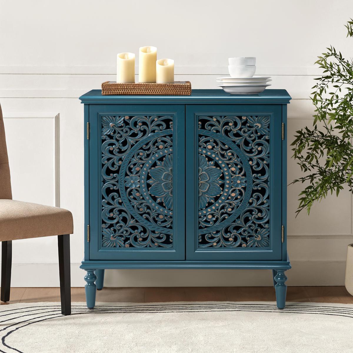 Emathides 32" Tall 2-Door Accent Cabinet - HULALA HOME