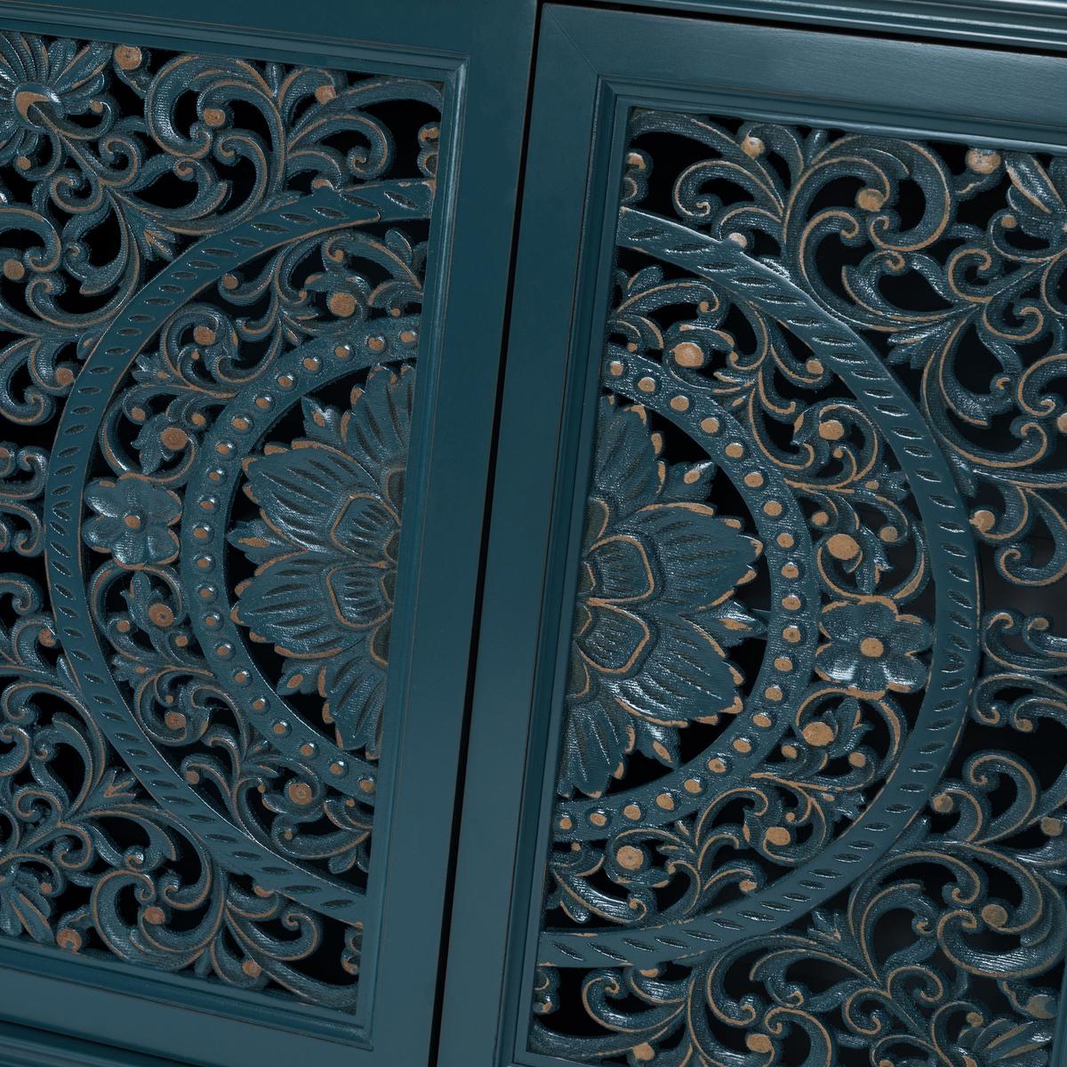 Emathides Floral 81.2 cm Tall 2-Door Accent Cabinet