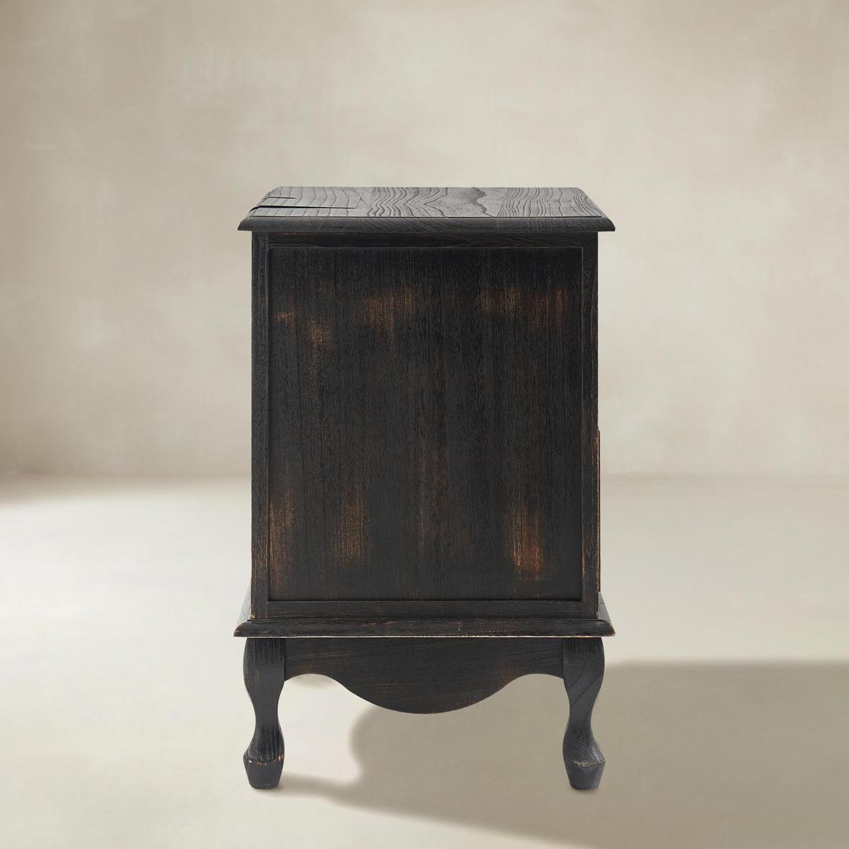 Galatea French Country Bedside Table with 2 Drawers & Charging Station