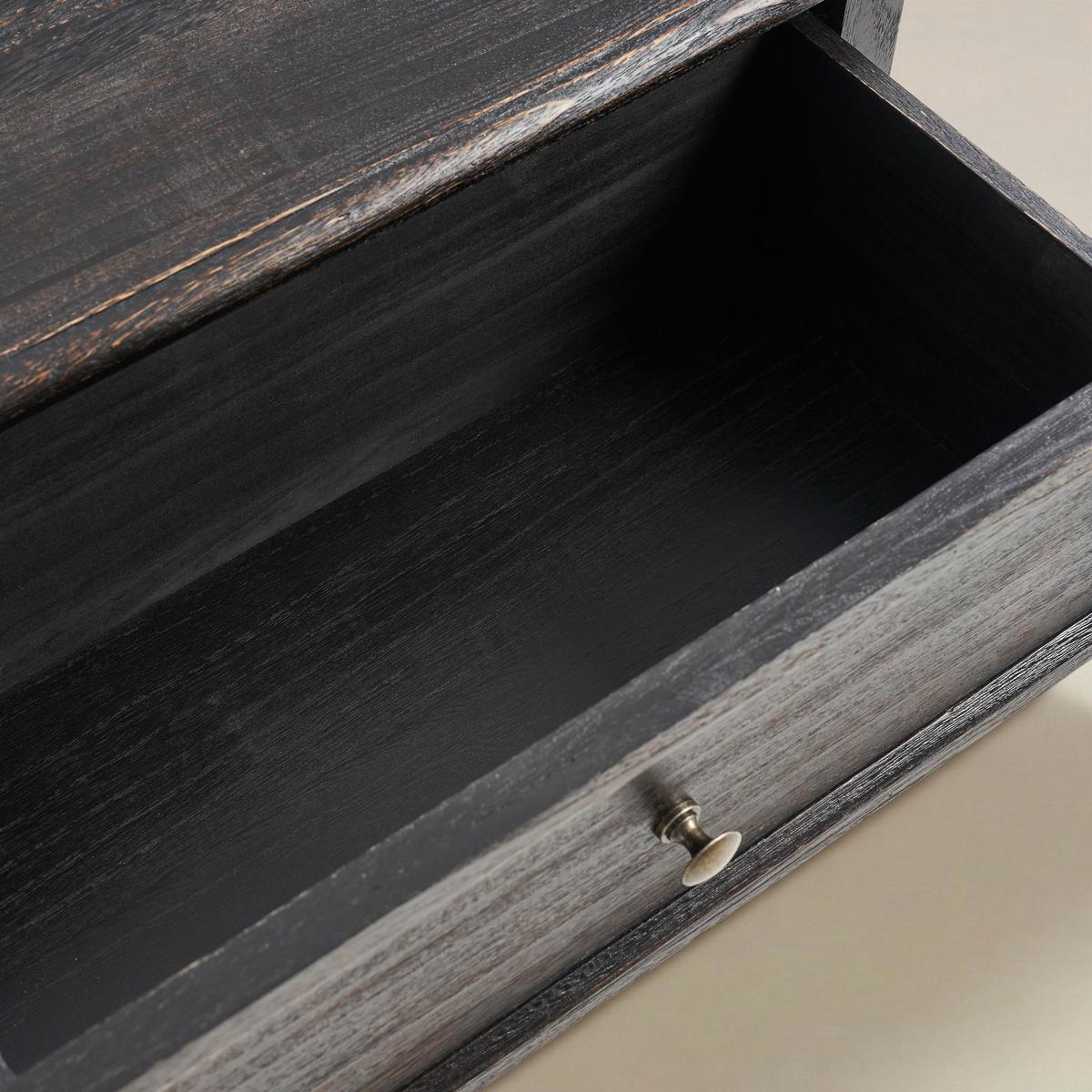 Galatea French Country Bedside Table with 2 Drawers & Charging Station