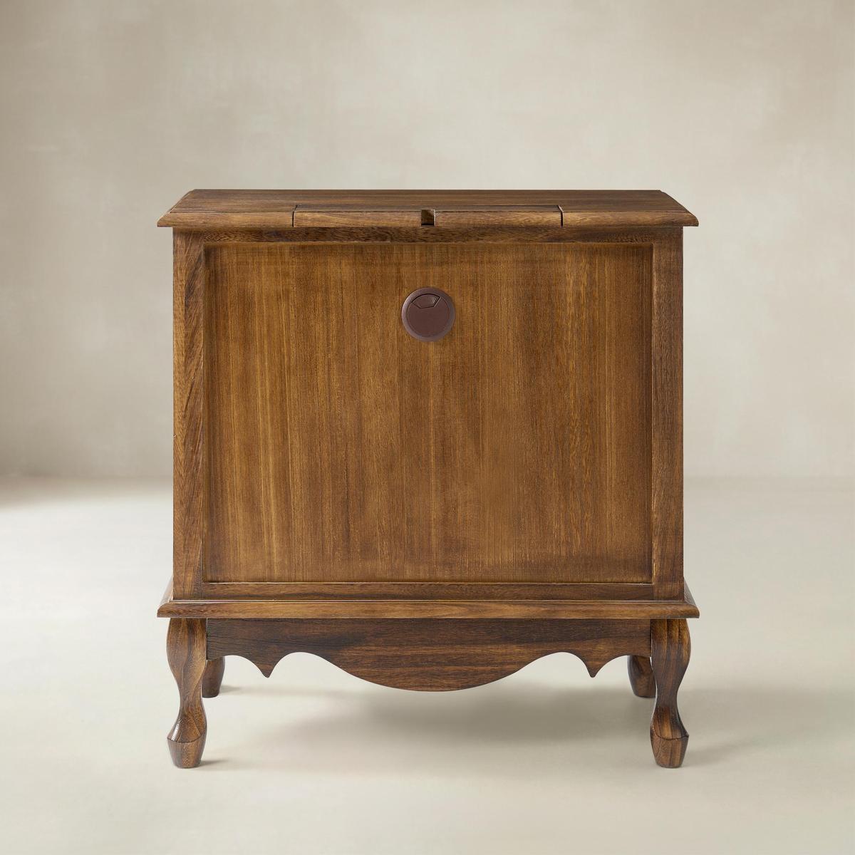 Galatea French Country Bedside Table with 2 Drawers & Charging Station