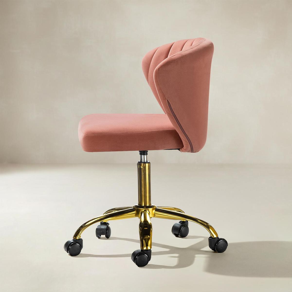 Chandra Velvet Office Chair - HULALA HOME