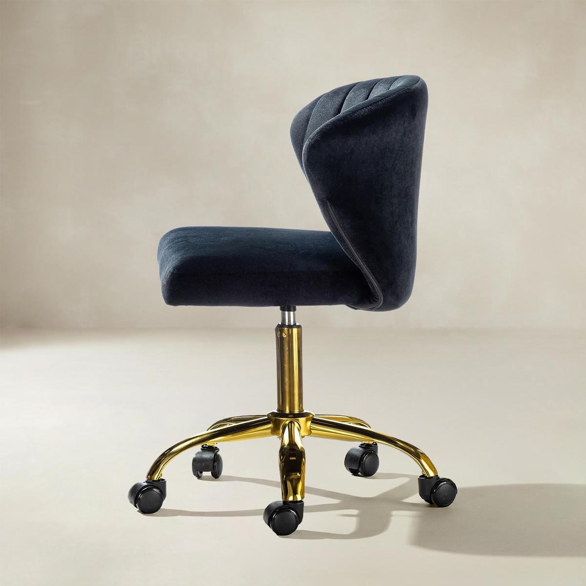 Chandra Velvet Office Chair - HULALA HOME