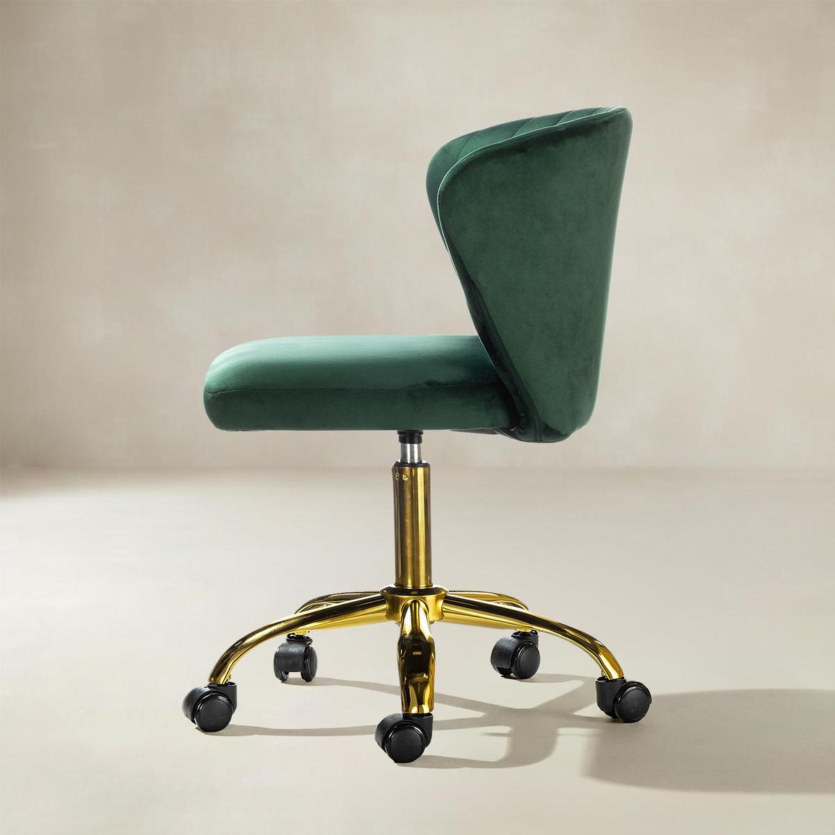 Chandra Velvet Office Chair - HULALA HOME