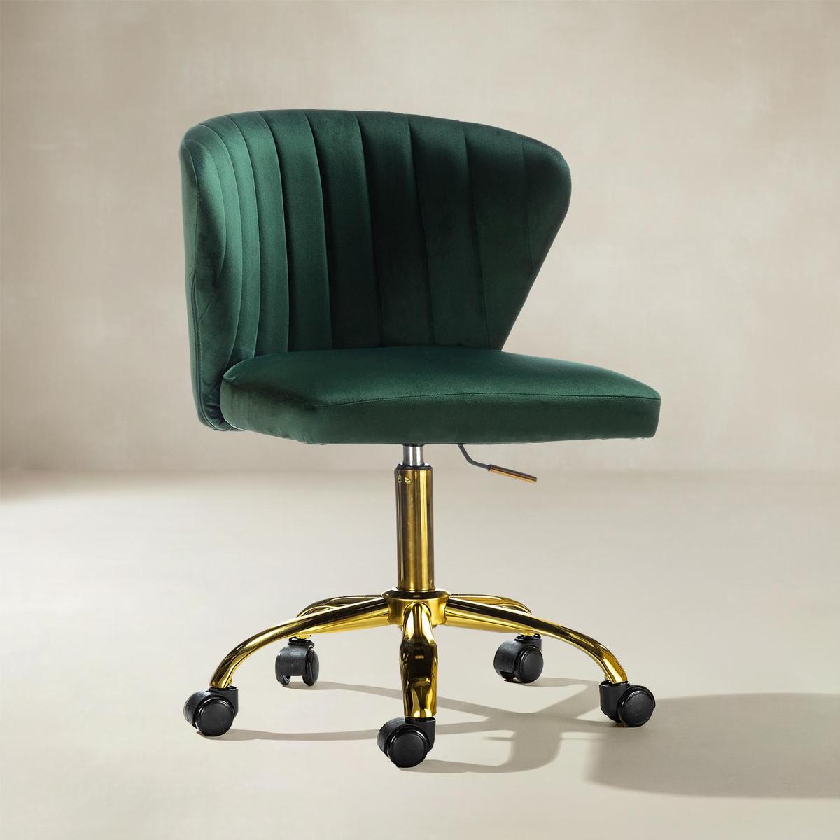 Chandra Velvet Office Chair - HULALA HOME