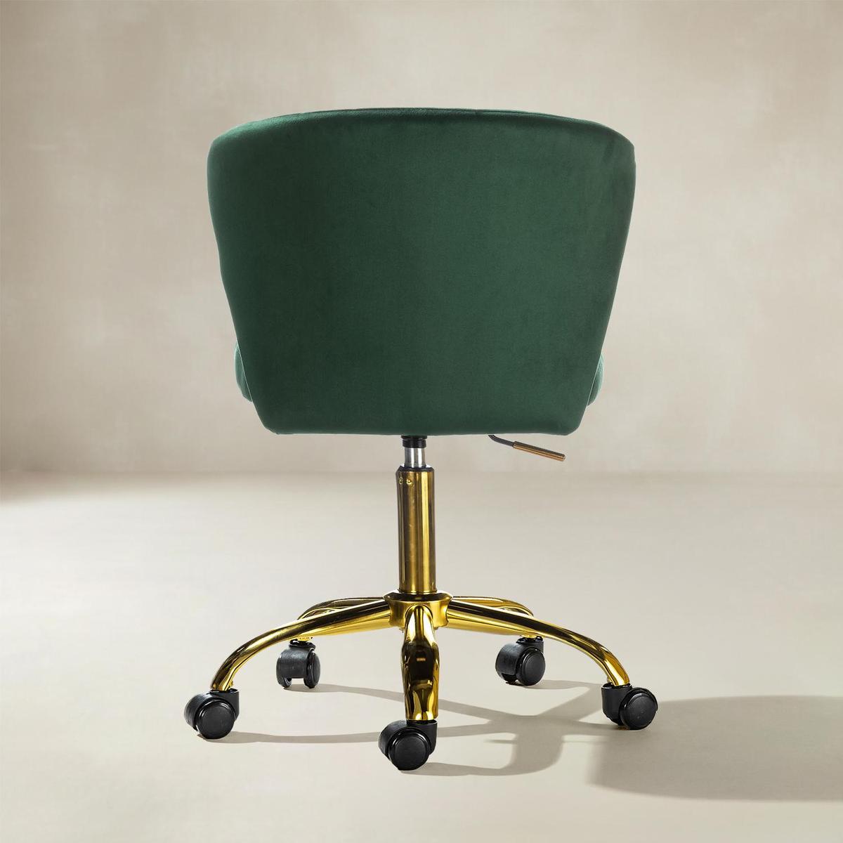 Chandra Velvet Office Chair - HULALA HOME