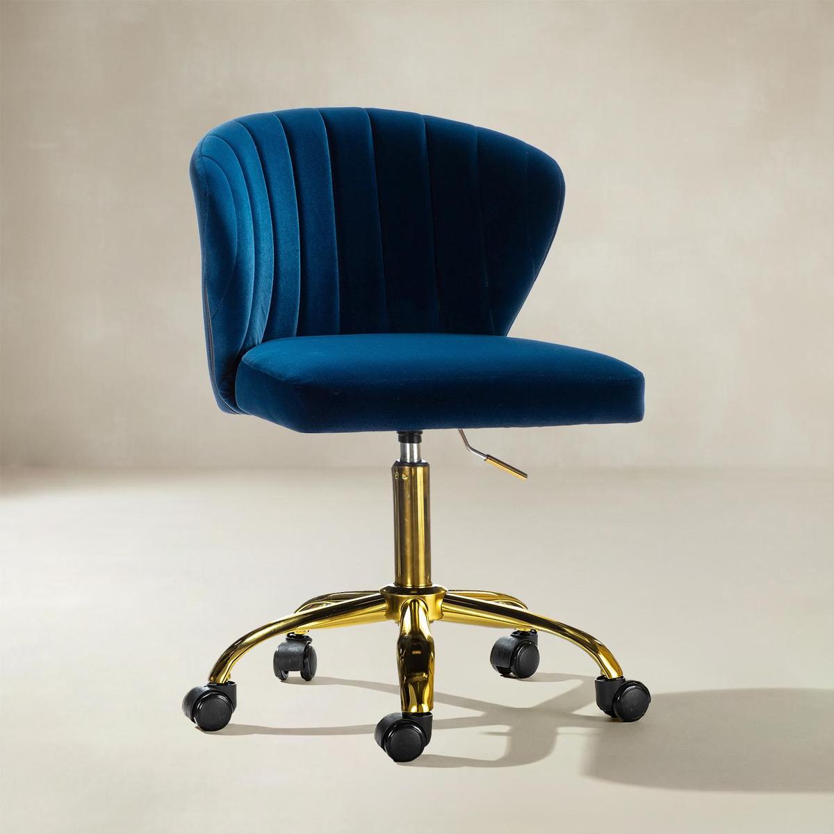 Chandra Velvet Office Chair - HULALA HOME