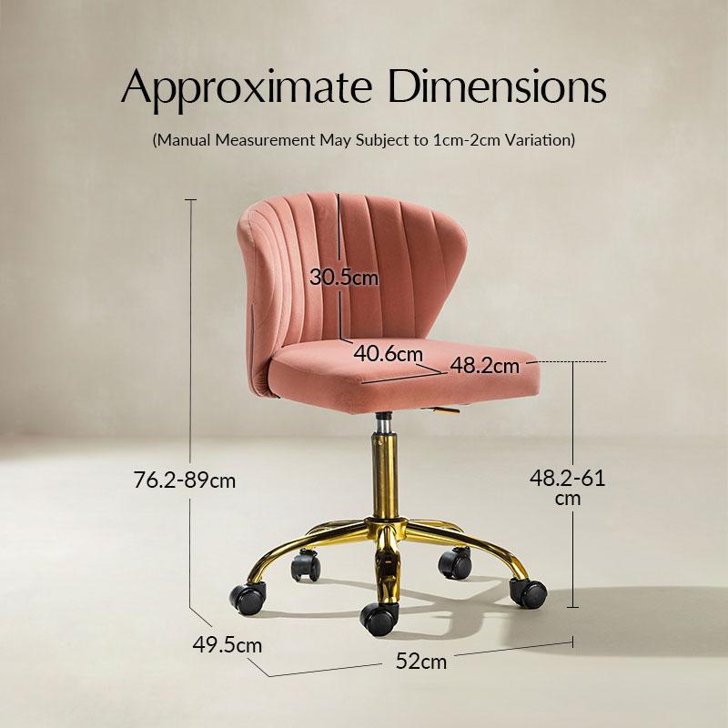 Chandra Velvet Office Chair - HULALA HOME